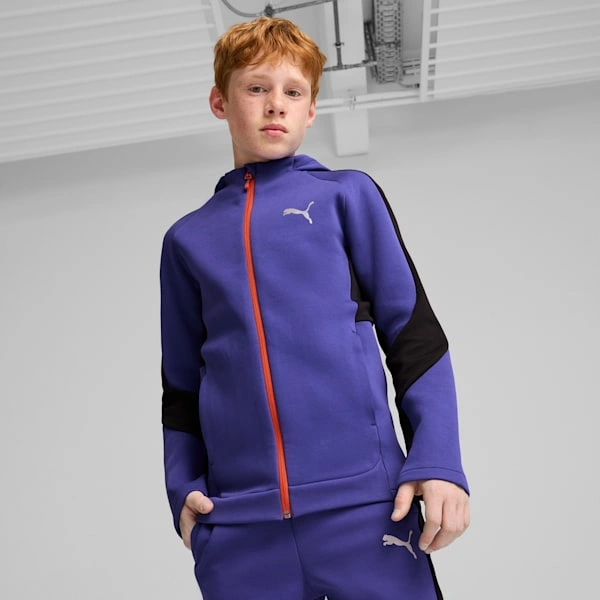 "EvoStride PUMA: Suéter con Cremallera para Niños - ¡Estilo y Confort!"
